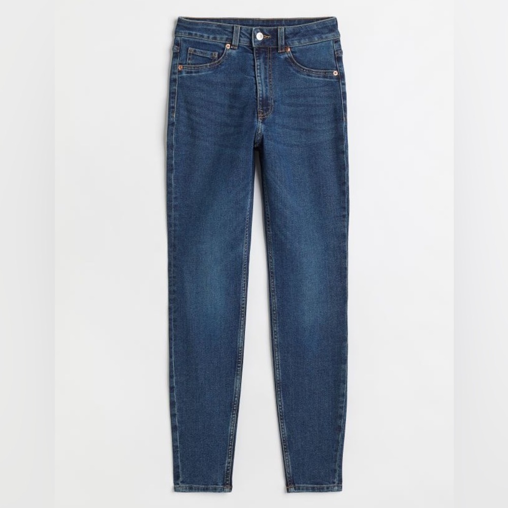 H&M Super Skinny Ankle High Waist dark blue jeans